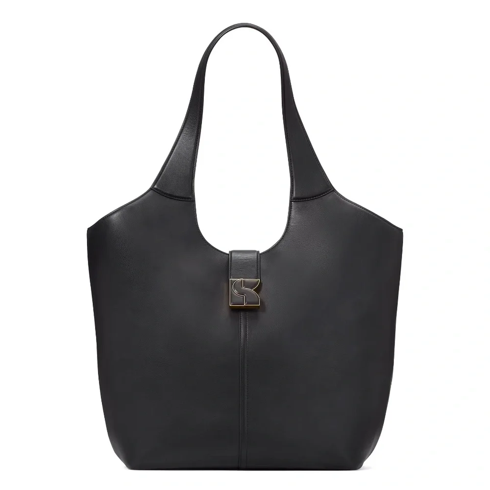 Kate Spade Dakota Large Smooth Napa Leather Tote - Black - Picture 1 of 8
